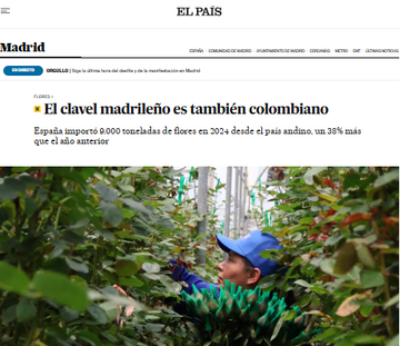 El clavel madrileño es también colombiano