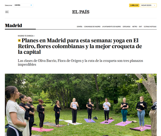 Yoga en El Retiro, flores colombianas y la mejor croqueta de la capital